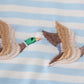 BLUE STRIPE DUCK EMBROIDERY BUBBLE