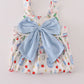 BLUE PENCIL BOW DRESS