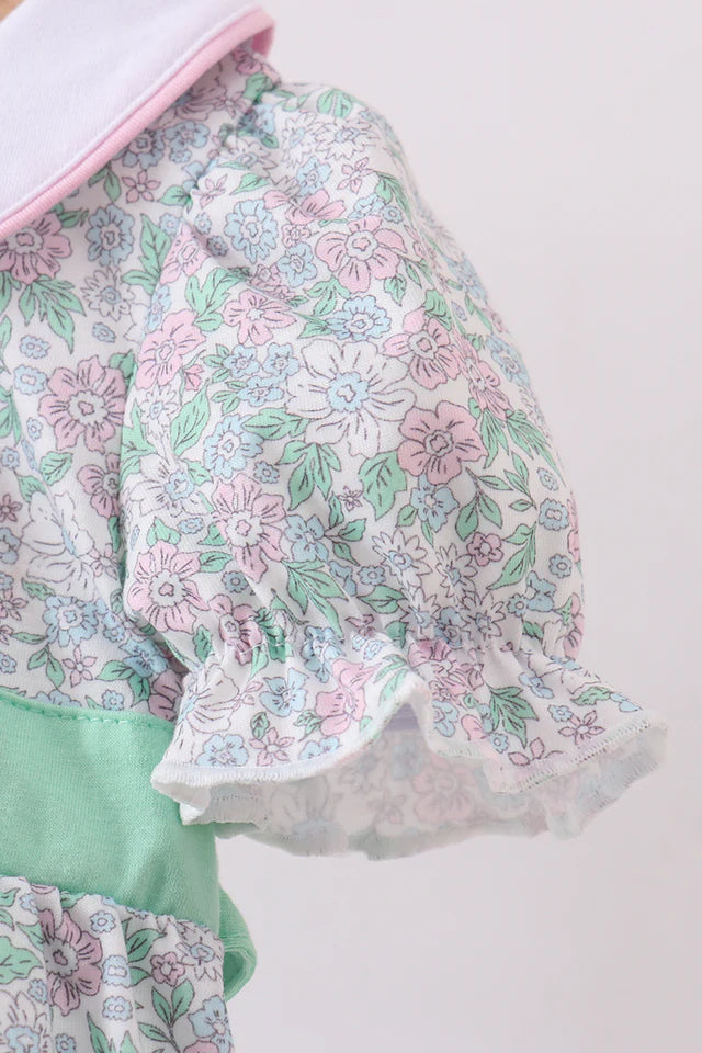 GREEN FLORAL PRINT BUBBLE