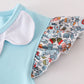 FLORAL BOW APPLIQUE RUFFLE DRESS