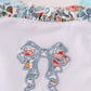 BLUE FLORAL BOW RUFFLE BUBBLE