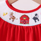 RED FARM SMOCKED GINGHAM RUFFLE SHORTS SET