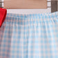 RED FARM SMOCKED GINGHAM RUFFLE SHORTS SET