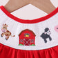 RED FARM SMOCKED RUFFLE BUBBLE