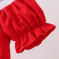 RED FARM SMOCKED RUFFLE BUBBLE