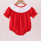 RED FARM SMOCKED RUFFLE BUBBLE