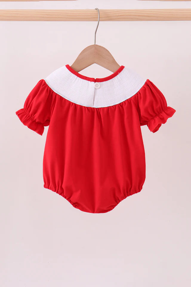 RED FARM SMOCKED RUFFLE BUBBLE