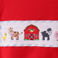 RED FARM SMOCKED BUBBLE