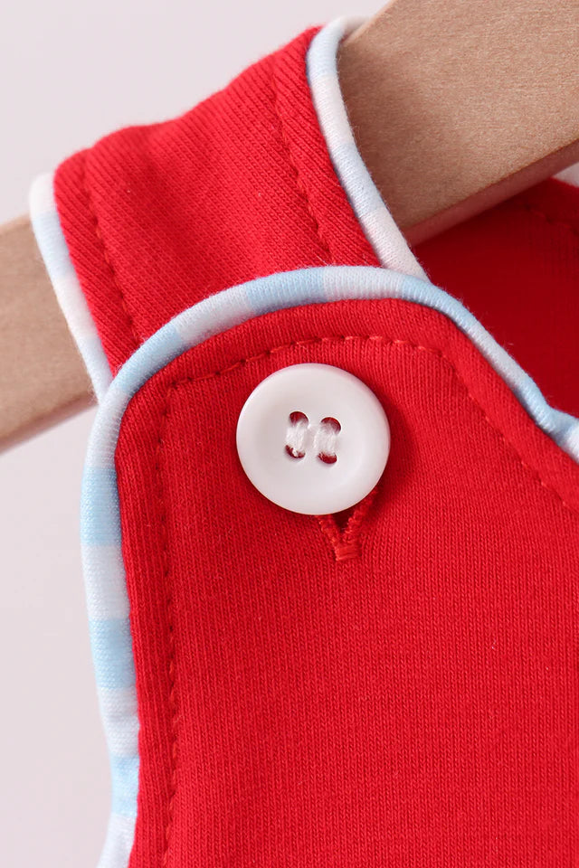 RED FARM SMOCKED BUBBLE