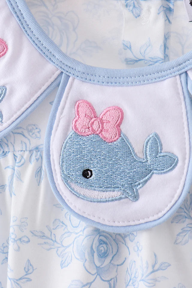BLUE WHALE EMBROIDERY BUBBLE
