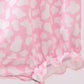 PINK CHARACTER EMBROIDERY RUFFLE BUBBLE