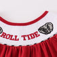 MAROON ALABAMA ROLL TIDE EMBROIDERY SMOCKED SHORTS SET