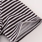 BLACK GEORGIA EMBROIDERY STRIPE BUTTON DOWN SHIRT
