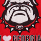 RED I LOVE GEORGIA APPLIQUE BUBBLE