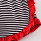 RED I LOVE GEORGIA APPLIQUE RUFFLE SHORTS SET