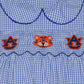 Navy/Orange Smocked Dress. Auburn tigers