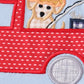 BLUE FISHING PUPPY APPLIQUE BOY SET