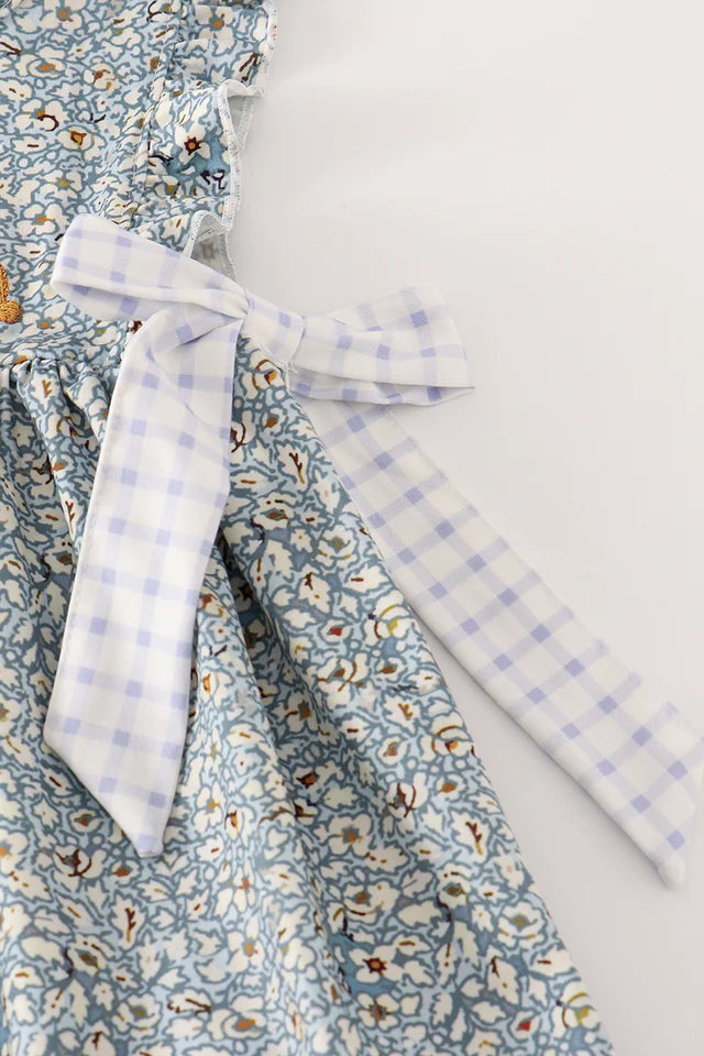 FLORAL PUPPY EMBROIDERY GIRL SET