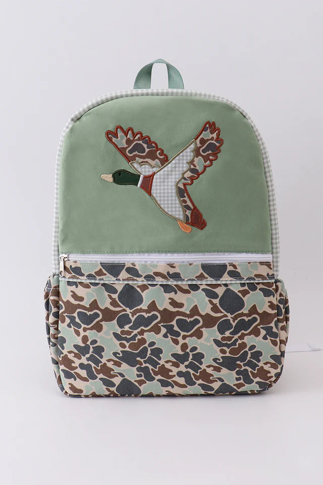 CAMOUFLAGE DUCK PRINT BACKPACK