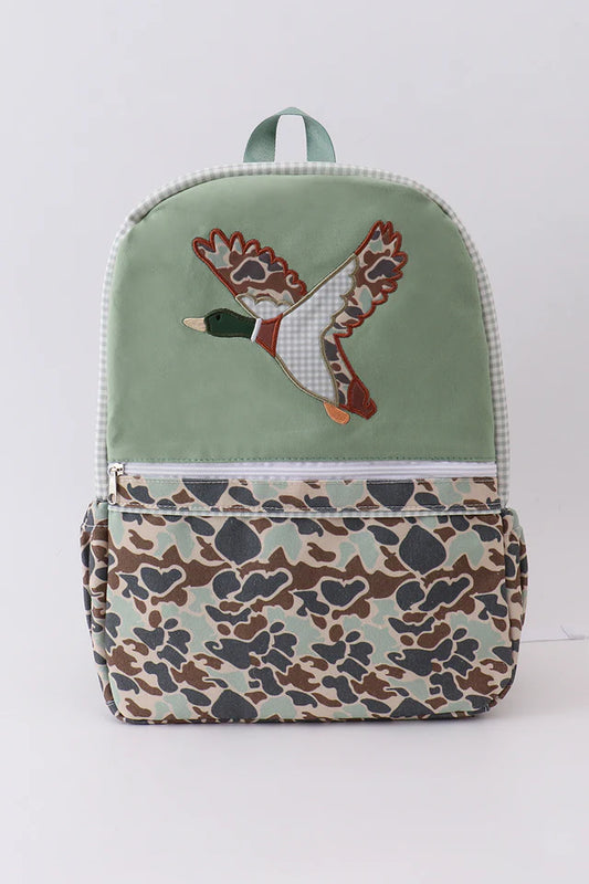 CAMOUFLAGE DUCK PRINT BACKPACK