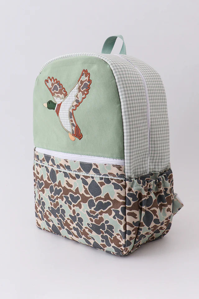 CAMOUFLAGE DUCK PRINT BACKPACK