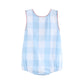 Light Blue Gingham American Flag Romper