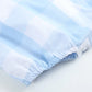 Light Blue Gingham American Flag Romper