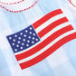 Light Blue Gingham American Flag Romper