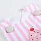 Pink Stripe Cupcake Applique Top & Bloomer Set