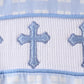 BLUE CROSS SMOCKED PLAID BUBBLE