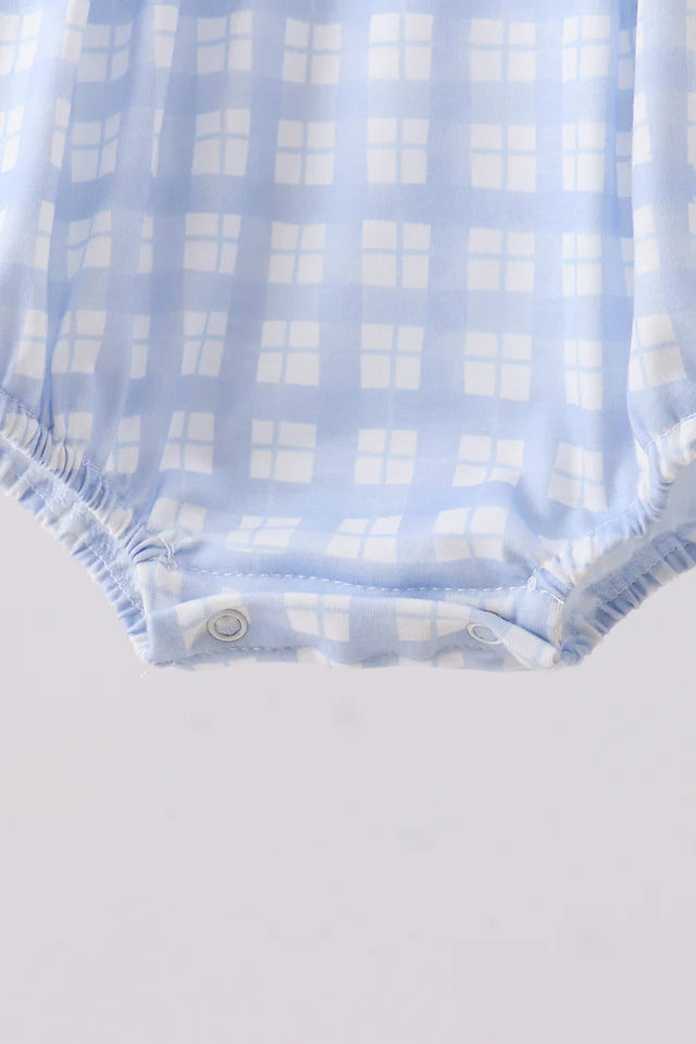 BLUE CROSS SMOCKED PLAID BUBBLE