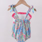 PINK CHARACTER SMOCKED RUFFLE BUBBLE