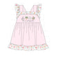 PINK THIS IS MY HAPPY PLACE EMBROIDERY RUFFLE DRESS