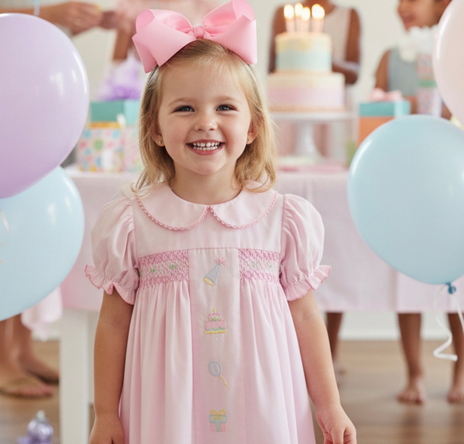PInk Handsmocked Birthday Heirloom Dress PInk Handsmocked Birthday Heirloom Dress