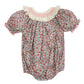 Girly vintage flowery girl bubble with cream ruffle