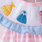 PINK PRINCESS SMOCKED GINGHAM RUFFLE BUBBLE