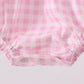 PINK PRINCESS SMOCKED GINGHAM RUFFLE BUBBLE