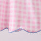 PINK PRINCESS SMOCKED GINGHAM RUFFLE BLOOMER SET