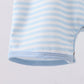 BLUE THIS IS MY HAPPY PLACE EMBROIDERY STRIPE ROMPER