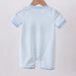 BLUE THIS IS MY HAPPY PLACE EMBROIDERY STRIPE ROMPER