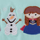 BLUE CHARACTER APPLIQUE SHORTS SET-Frozen