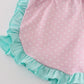 BLUE CHARACTER APPLIQUE SHORTS SET-Frozen