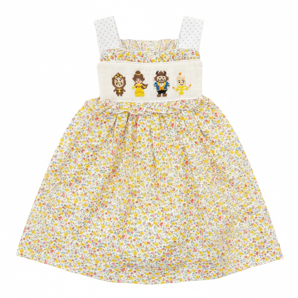 Handsmocked Beast and Friends Sundress