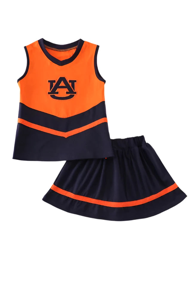 AUBURN EMBROIDERY FOOTBALL CHEER  SKORTS SET