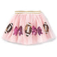 Sequin-Embellished Football/Bow-Appliqued Mesh Tutu Skirt