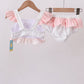 CHARACTER APPLIQUE RUFFLE 2PC SWIMSUIT