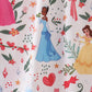 BLUE CHARACTER EMBROIDERY BOW RUFFLE BUBBLE