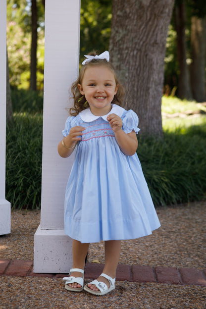 Asher Smocked Blue Dress