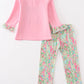 PINK PUMPKIN APPLIQUE GIRL SET