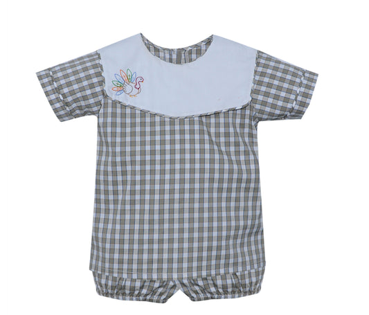 Embroidered Turkey Short Set